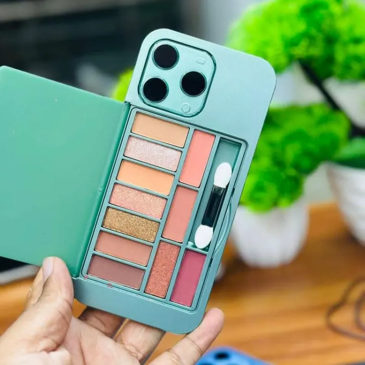 iPhone Shaped 11 Colours Eyeshadow Palette with Mirror Back